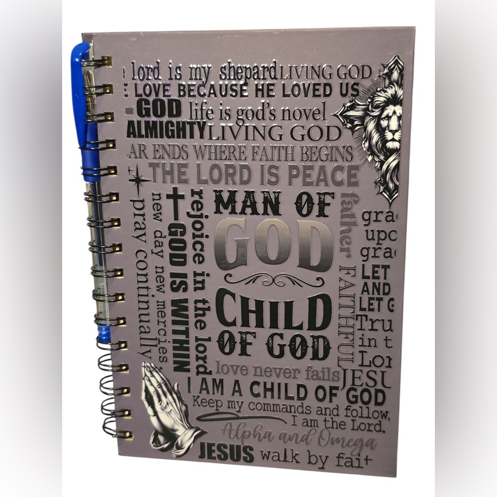 Handcrafted harddcover embossed graphic design journal 5x8